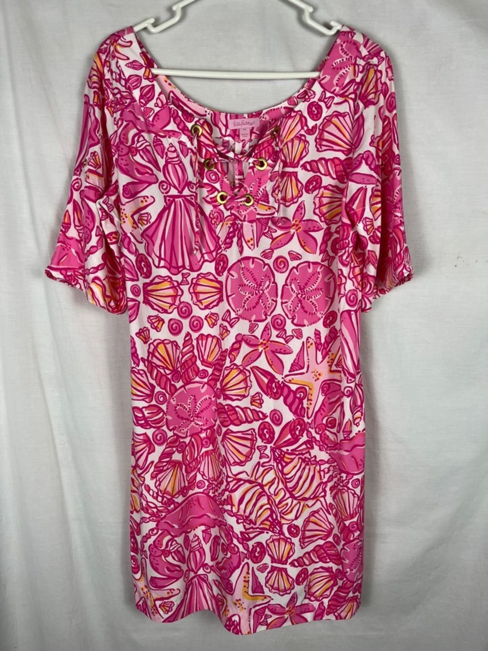 Lilly Pulitzer Hotty Pink Sailors Valentine Everet Dress Cover up